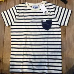 新品タグつき　Lee ボーダー ポケット Tシャツ 130cmのサムネイル