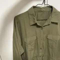 INGNI ロングシャツワンピース　カーキ