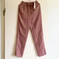 新品 GU バックスリットテーパードパンツ