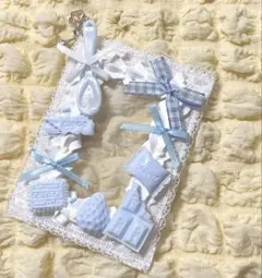 【12】ホイップデコ　トレカケース　硬質ケース　量産型　水色