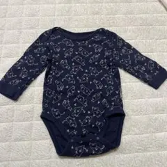 ネイビー ムーミン柄 長袖ロンパース 95cm未満