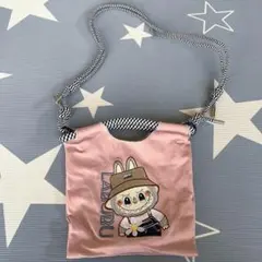 LABUBU ラブブ 刺繍 ミニショルダーバッグ ピンク