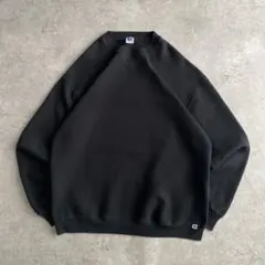 希少90sラッセル前V無地スウェットXLブラック黒RussellAthletic - メルカリ