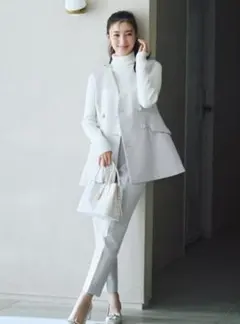 【洗える】ペプラムセットアップ