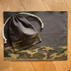 ハンドメイド　ランチョンマット　コップ袋