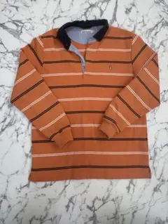 Hush Puppies ストライプ ポロシャツ M