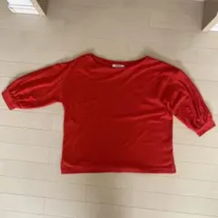 BACK NUMBER 五分袖 Tシャツ レッド M