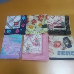 新品☆ブランドハンカチなど　計６枚 　まとめ売り　renoma　KENZO 他