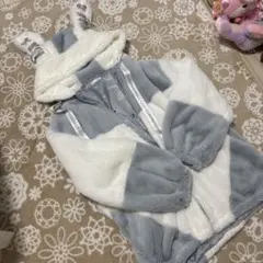 ノエミーシナモロールサイバー配色ファーブルゾン　コート地雷系天使界隈NOEMIE