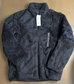 新品タグ付きUNIQLO ブラック ファーリーフリースフルジップジャケット XL