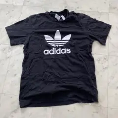 adidas ロゴ Tシャツ 黒 アディダス ブラック L相当 綿100%のサムネイル
