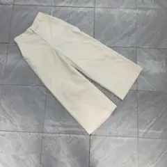 MAYSON パンツ ワイド ホワイト 無地 ポリエステル タック入り