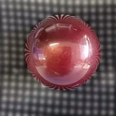 ガラス製 球体 オブジェ レッド