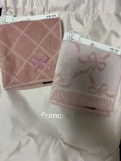Francfranc ハンカチ 2枚セット ピンク リボンのサムネイル