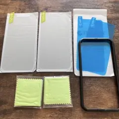 iPhone12 ガラスフィルム【(2枚)ガラスフィルム ＋ガイド枠付き】