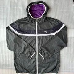 PUMA リバーシブル ウィンドブレーカー グレー紫 メンズ