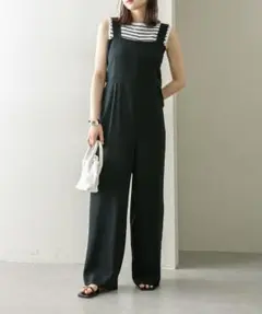 【mystic】スクエアサロペット　ネイビー　サイズ1 美品のサムネイル
