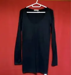 ロングTシャツ ロンT タイト カットソー BRAIDS&BEYOND ブラック