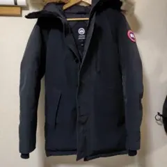 美品　 カナダグース ダウンコート　ブラック　JASPER ダブルジップ　ロゴ