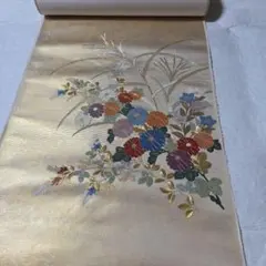 6-054 未仕立 帯地 相良刺繍 袋帯 太鼓柄 432m - メルカリ