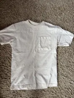 着用3回　new balance 胸ポケット付きホワイト Tシャツ