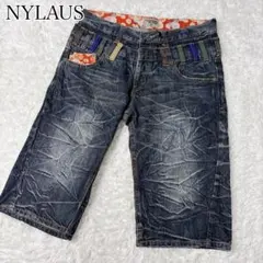 Nylaus ナイラス 和柄 デニム ハーフパンツ y2k お兄系 グランジのサムネイル