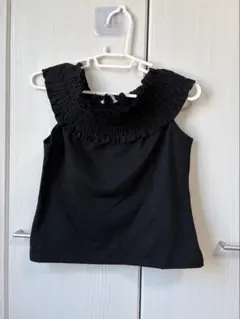 ZARA 半袖カットソー　ブラック　黒のサムネイル