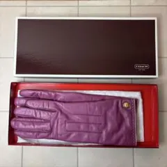 COACH レザーグローブ パープル 手袋のサムネイル