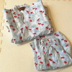 甚平セット 水色 金魚　120cm