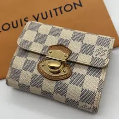 ルイヴィトン　ポルトフォイユ ジョイ ダミエアズール 三つ折り財布