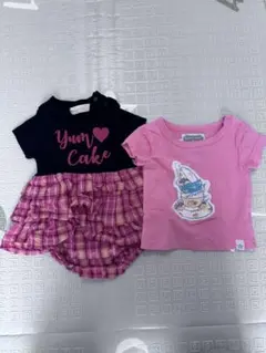 ロンパース　ベビーTシャツ　2点セット　70㎝