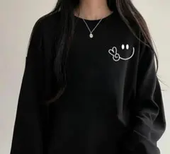 レディース Tシャツ 長袖 トップス 綿100％ 丸首 ロゴ プリント ＸＬ