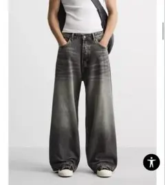 ZARA スーパーバギーフィットジーンズ エクストラバギー EUR38