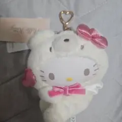 【新品】サンリオ ハローキティ　着ぐるみマスコットホルダー クマ