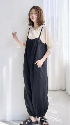 【新品】リネン100％　studio CLIP バルーンサロペット