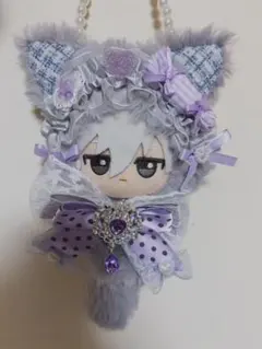 ぬい服 ちびぐるみ10cm 可愛いレースリボンお姫様猫 キャンディ猫着せ替え服