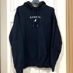 KANGOL ブラック フードパーカー　カンゴール　Lサイズ