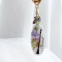 【4336】クラリネット 吹奏楽部のキーホルダー Clarinet ハンドメイドのサムネイル