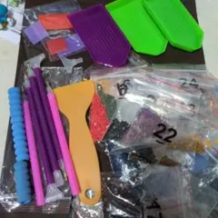 ダイヤモンドアート用 ツールセット　34色