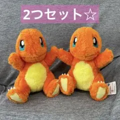 2こセット☆ ポケモン　もふぐっとほっこりいやされ　ぬいぐるみ　ヒトカゲ