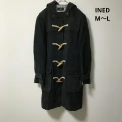 INED HOMME ダッフルコート 黒 フード付 トグル
