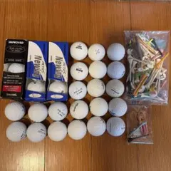 ゴルフボール　未使用品あり　ロストボール　まとめ売り ティー付きのサムネイル