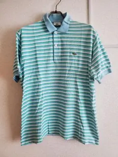 LACOSTE ラコステ ボーダー ポロシャツ 刺繍ロゴのサムネイル