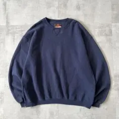 90s USA古着　Russell athletic　スウェット　無地 単色 紺