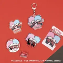 Mリーグ　サンリオ アクリルキーホルダー 缶バッジ等　5点セット Mリーグ サンリオキャラクターズ アクリルキーホルダー 等 5点セット