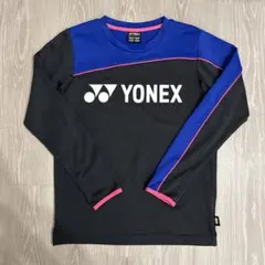 YONEX 長袖トレーナー　S 黒/青/ピンク