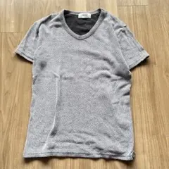 AZUL by moussy 半袖Vネックカットソー　グレー　M Tシャツ