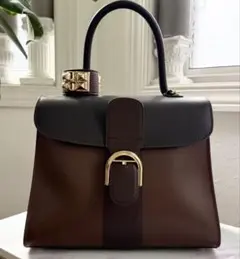 本革2way バッグ|金具ゴールド|2トーンカラーバッグのサムネイル