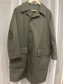 UNIQLO U ブロックステンカラーコート オリーブ　S
