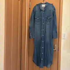 【断捨離特価】wrangler デニムシャツ（厚め）　フリーサイズ
